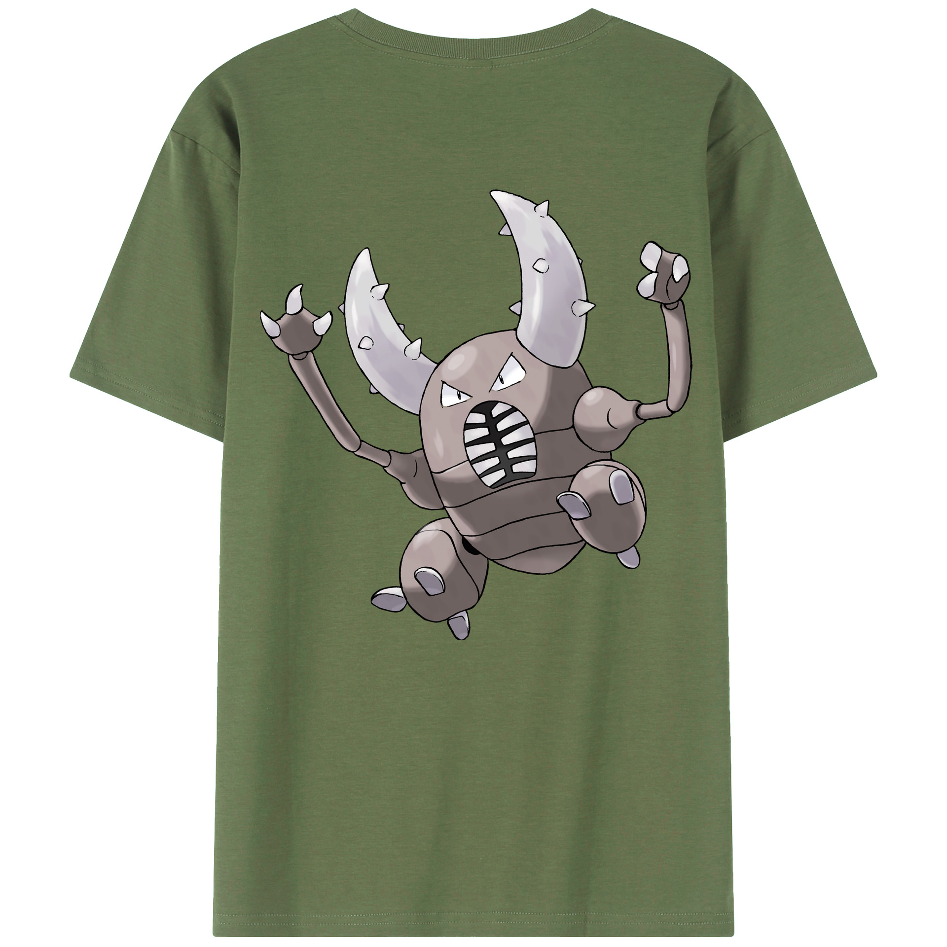 （画像用） ポケットモンスター Pokémon 綿100％ メンズ半袖Tシャツ（バックプリント） 通気性